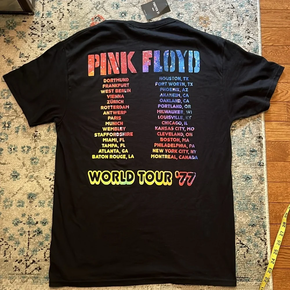 NWT Forever 21 Pink Floyd World Tour 1977 Retro Graphic Tee - Picture 11 of 15